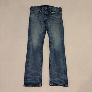 Polo Ralph Lauren The Varick Slim Straight Jeans Mens 31x30 Blue Denim Grunge